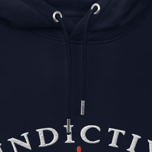 Load image into Gallery viewer, Navy Blue Vindictive Crusader hoodie large logo