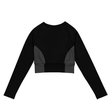 Load image into Gallery viewer, Black Vindictive Crusader long-sleeve crop top
