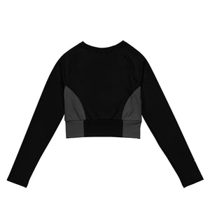 Black Vindictive Crusader long-sleeve crop top