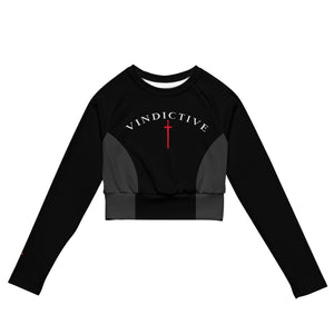 Black Vindictive Crusader long-sleeve crop top