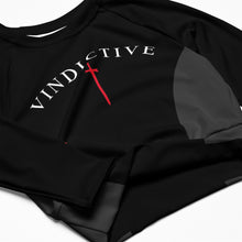 Load image into Gallery viewer, Black Vindictive Crusader long-sleeve crop top
