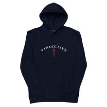 Load image into Gallery viewer, Navy Blue Vindictive Crusader hoodie large logo
