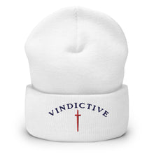 Load image into Gallery viewer, White Vindictive Crusader Beanie
