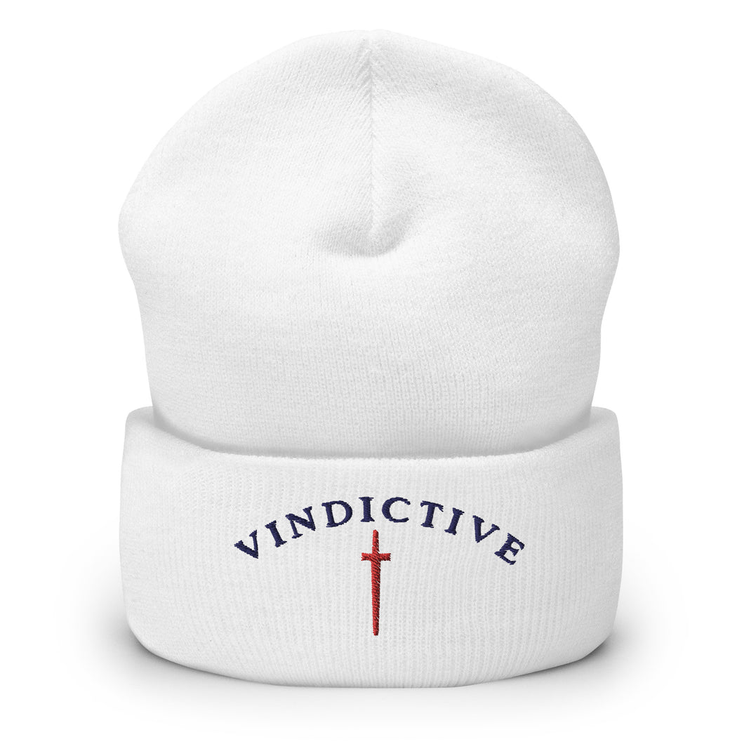 White Vindictive Crusader Beanie